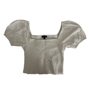 j.crew fitted puff-sleeve top